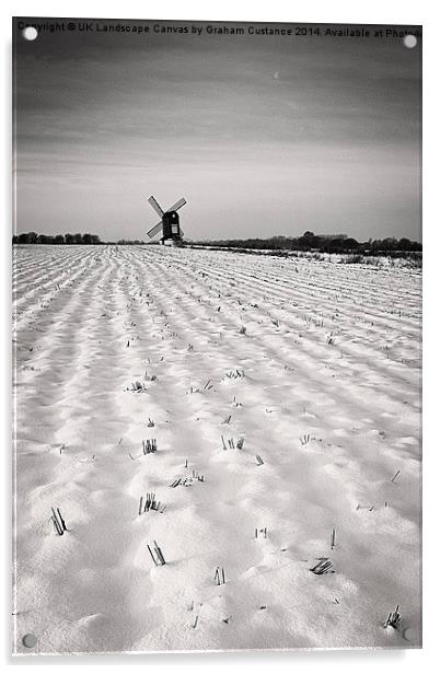  Winter Windmill Acrylic by Graham Custance