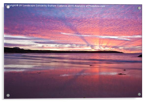  Cornish Sunset Acrylic by Graham Custance