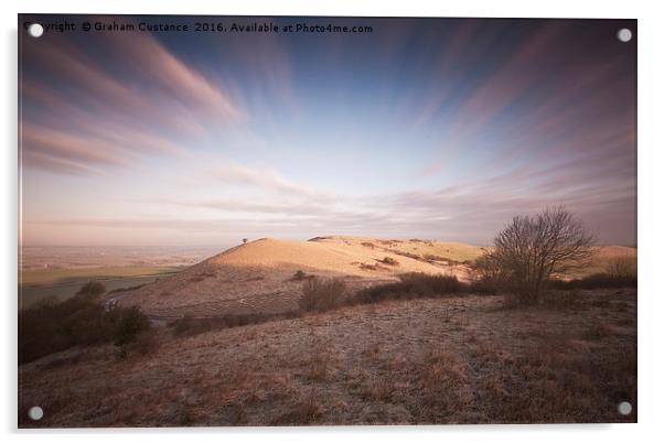 Ivinghoe Beacon Sunrise Acrylic by Graham Custance