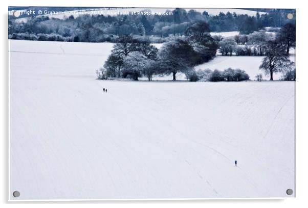 A Walk in the Snow Acrylic by Graham Custance