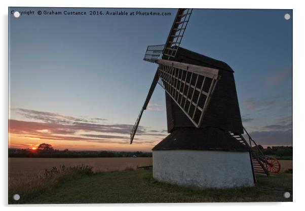 Pitstone Windmill Acrylic by Graham Custance