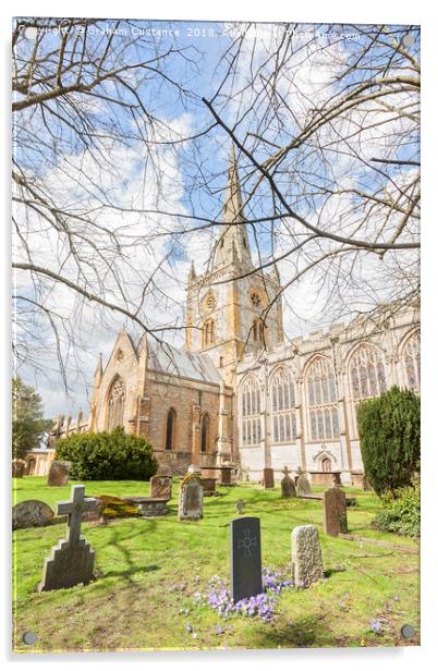 Holy Trinity Church, Stratford Upon Avon Acrylic by Graham Custance