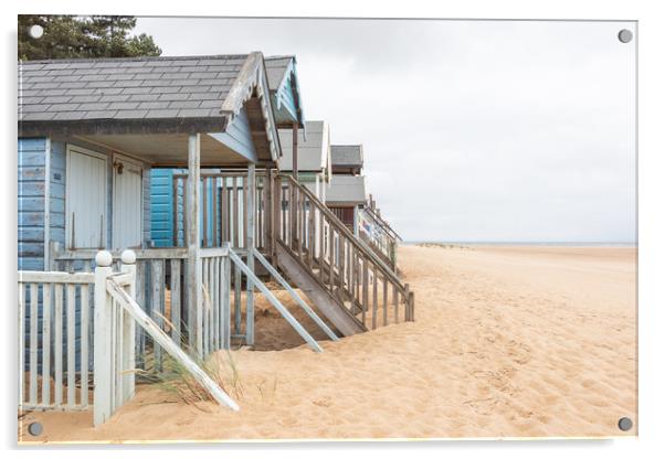 Wells-next-the-Sea beach huts Acrylic by Graham Custance