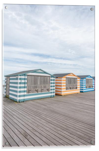 Hastings Beach Huts  Acrylic by Graham Custance
