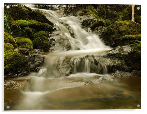 Waterfall in Spring 6 Acrylic by Darren Whitehead