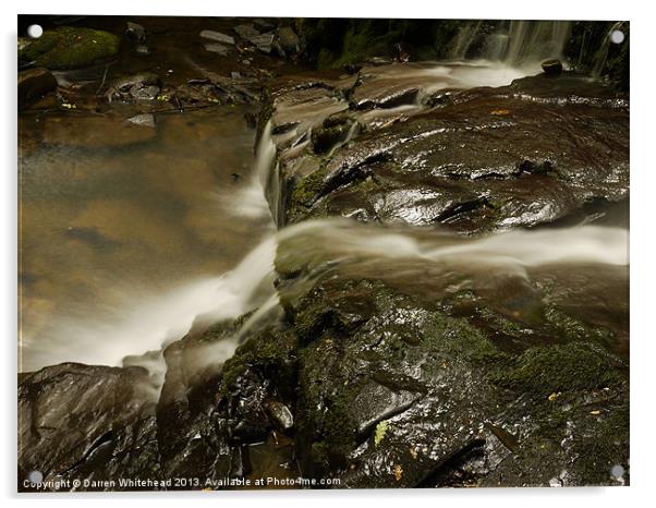 Waterfall in Spring 17 Acrylic by Darren Whitehead