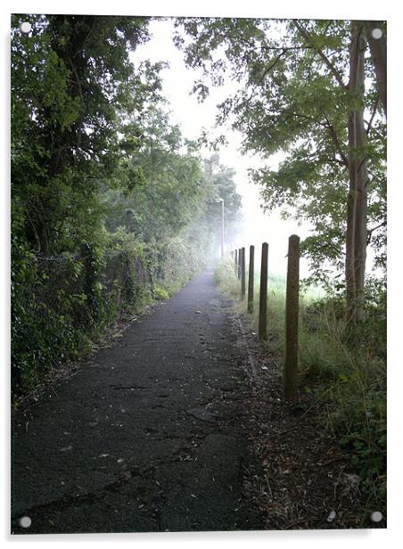 MISTY MORNING PATHWAY Acrylic by mark graham