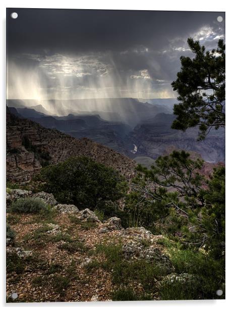Grand Canyon Storm Acrylic by simon  davies