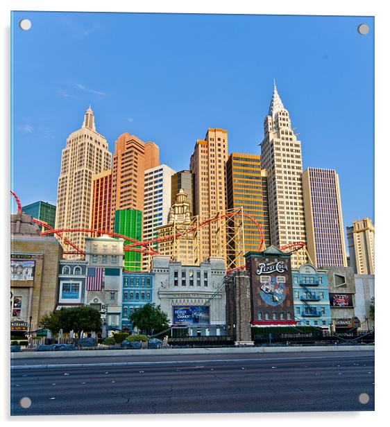 New York New York, Vegas Acrylic by simon  davies