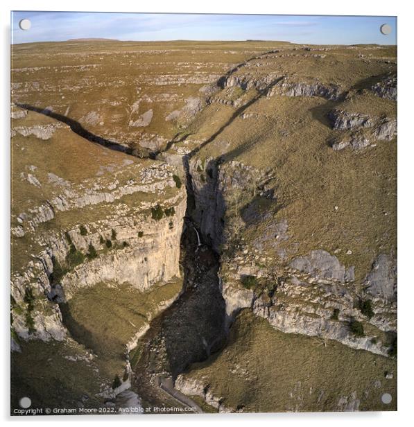 Goredale Scar close high view square Acrylic by Graham Moore
