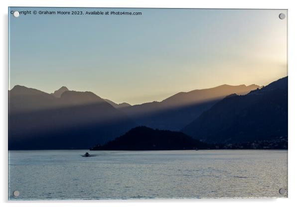 Lake Como sunbeams Acrylic by Graham Moore