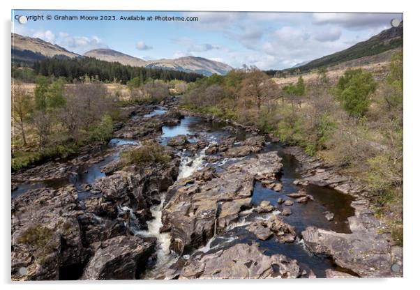 Falls of Orchy Acrylic by Graham Moore