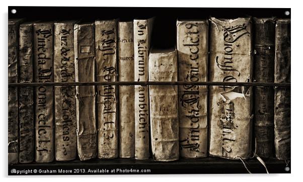 Ancient books Acrylic by Graham Moore