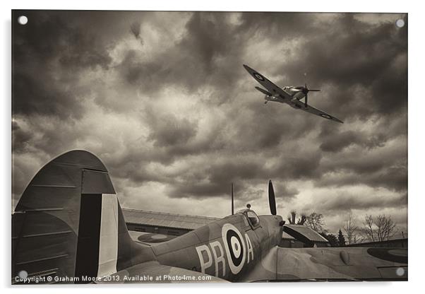 Spitfires Acrylic by Graham Moore