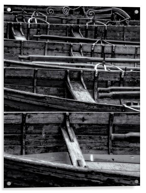Row Boats Acrylic by Graham Moore