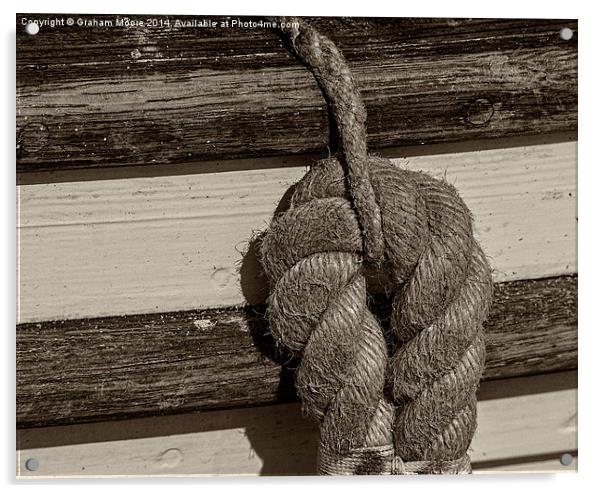 Rope on boat Acrylic by Graham Moore