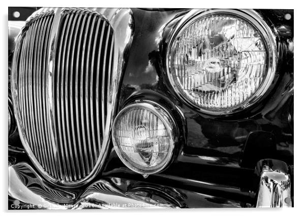 Classic Jaguar car Acrylic by Graham Moore