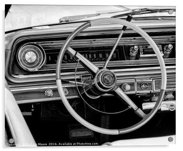 Chevrolet Impala interior Acrylic by Graham Moore