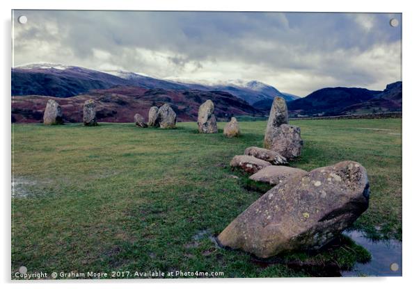 Castlerigg stone circle Acrylic by Graham Moore