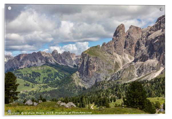 Dolomites near Trento Acrylic by Graham Moore