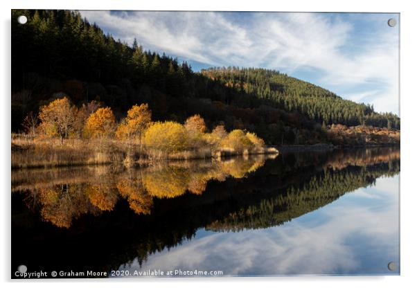 Bassenthwaite and autumn trees Acrylic by Graham Moore