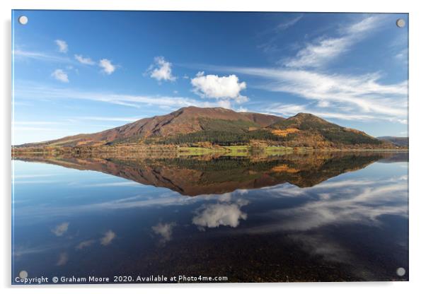 Bassenthwaite and Skiddaw Acrylic by Graham Moore