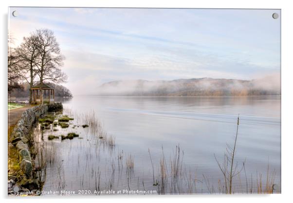 Lake Windermere misty morning Acrylic by Graham Moore