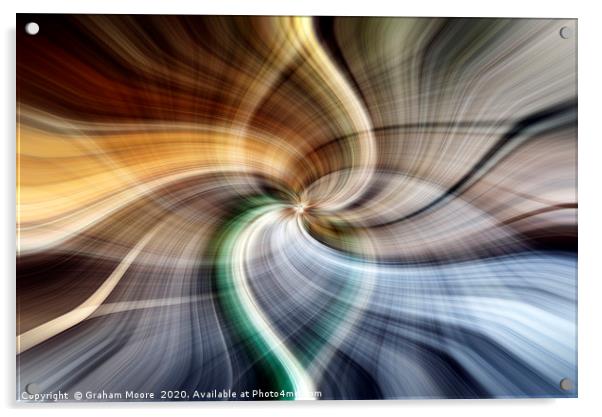Abstract twirl effect from building interior Acrylic by Graham Moore