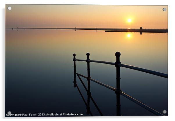 West Kirby February sunset Acrylic by Paul Farrell Photography