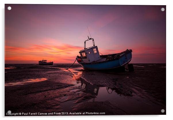 July afterglow at Meols Acrylic by Paul Farrell Photography