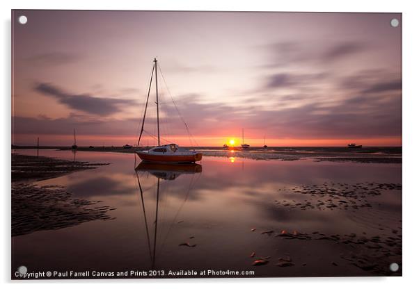 Another Meols sunset Acrylic by Paul Farrell Photography