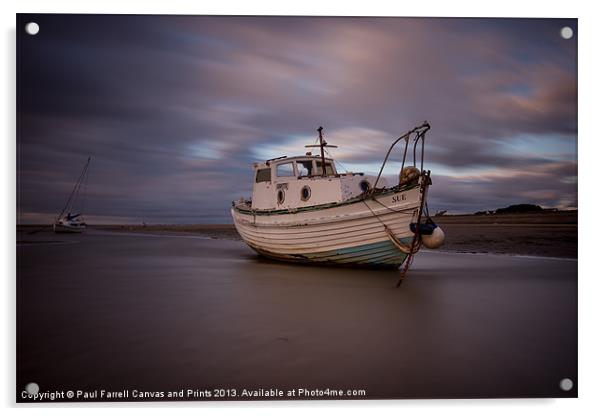 Moored at Meols Acrylic by Paul Farrell Photography