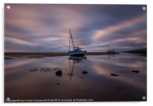Boats at Meols Acrylic by Paul Farrell Photography
