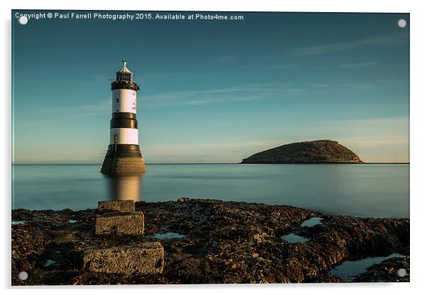 Penmon lighthouse and Puffin Island  Acrylic by Paul Farrell Photography