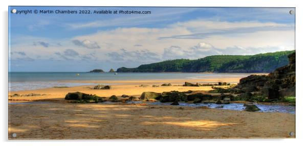Coppet Hall to Monkstone Point Panorama Acrylic by Martin Chambers