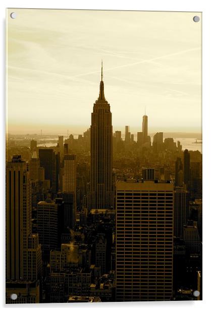 Empire State Building Acrylic by Stuart Barnes