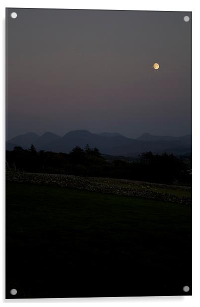 Full Moon In Connemara Acrylic by Duncan Mathews