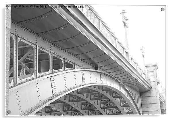 The lines of Southwark Bridge Acrylic by David Wilkins