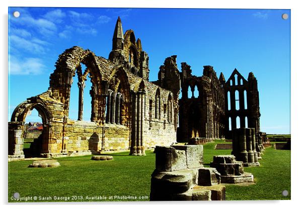 The Ruins of Whitby Abbey Acrylic by Sarah George