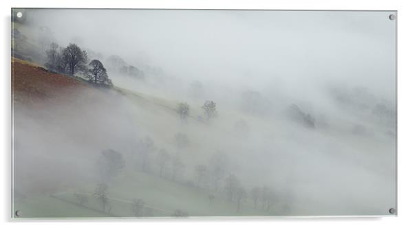 Back Tor Morning Mist Acrylic by Richard Cooper