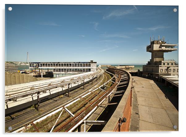 Folkestone Harbour Pier Acrylic by michael perry