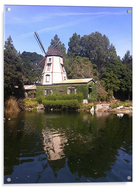 Windmill Acrylic by Lori Allan