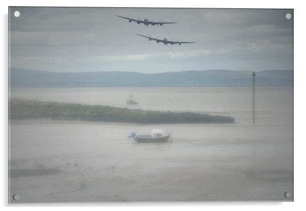  Lancasters in the Mist Acrylic by Jason Green