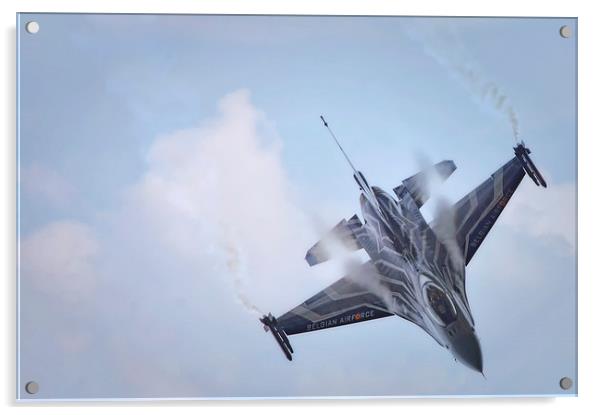 BELGIAN AIR COMPONENT F-16A MLU FIGHTING FALCON Acrylic by Jason Green