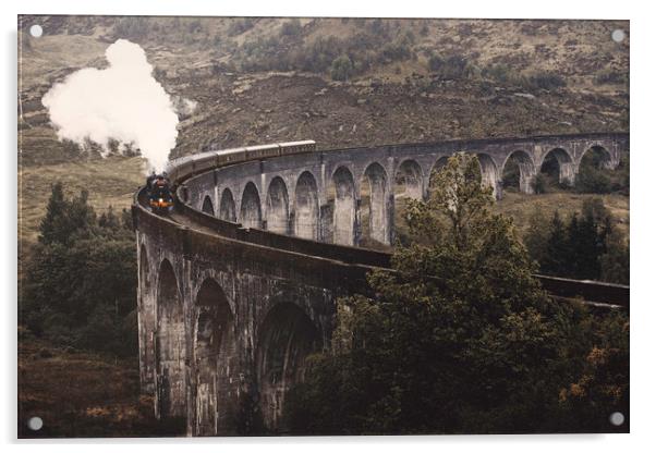 Glenfinnan Viaduct.                     Acrylic by andrew bagley