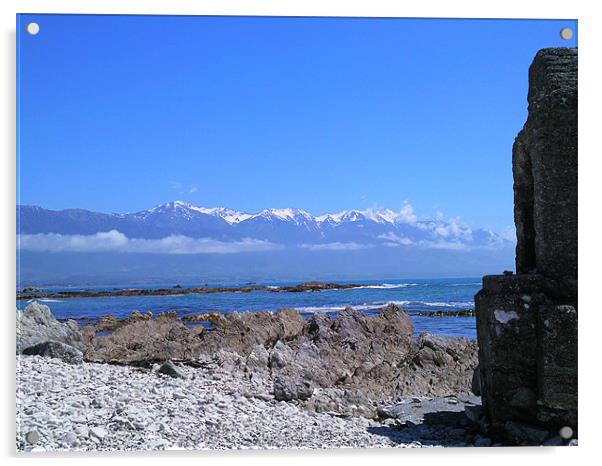 Kaikoura Mountain Range Acrylic by Simon Thomson