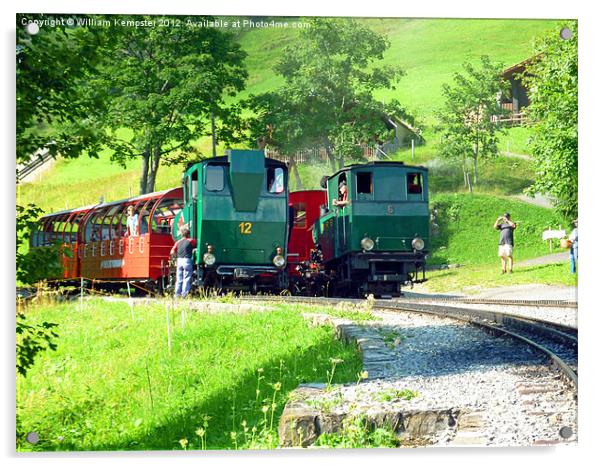 Brienz Rothorn Railway Acrylic by William Kempster