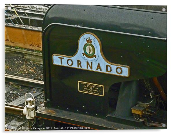 A1 Peppercorn Tornado name plate Acrylic by William Kempster