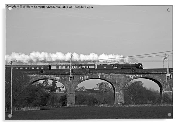 The Cathedrals Express B&W Acrylic by William Kempster