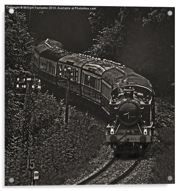 Severn Valley Railway GWR 51XX Class B&W Acrylic by William Kempster